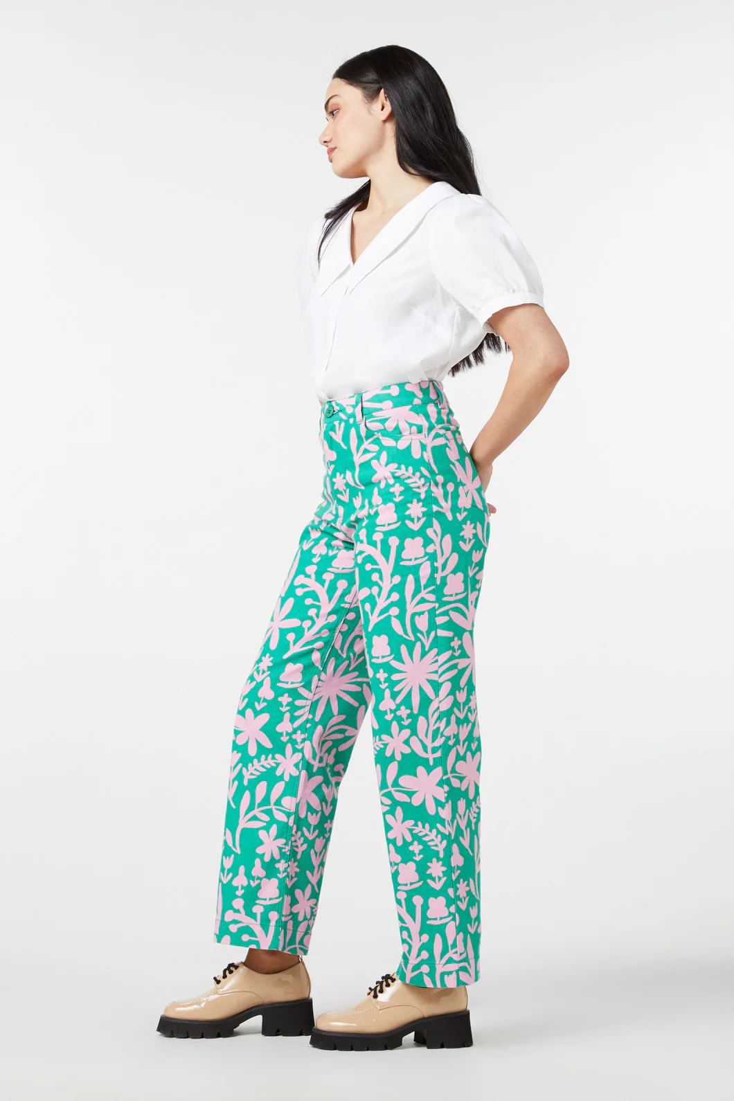 Della Floral Printed Jean - Image 3