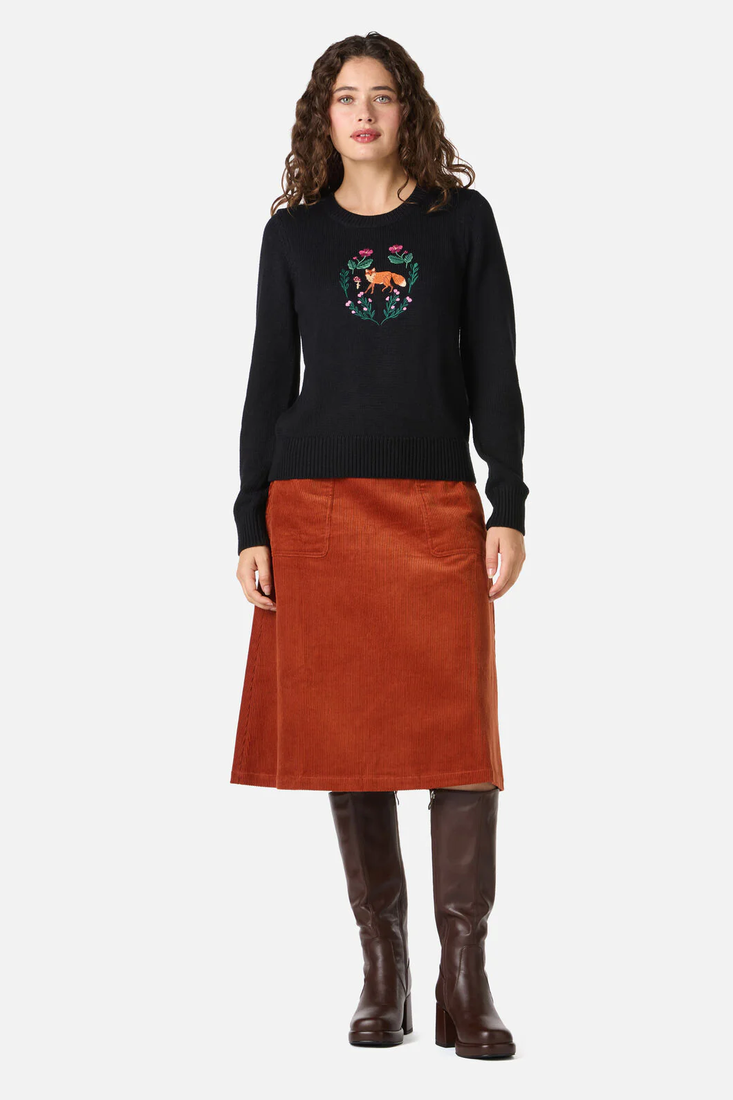 Fox Embroidered Jumper - Image 3
