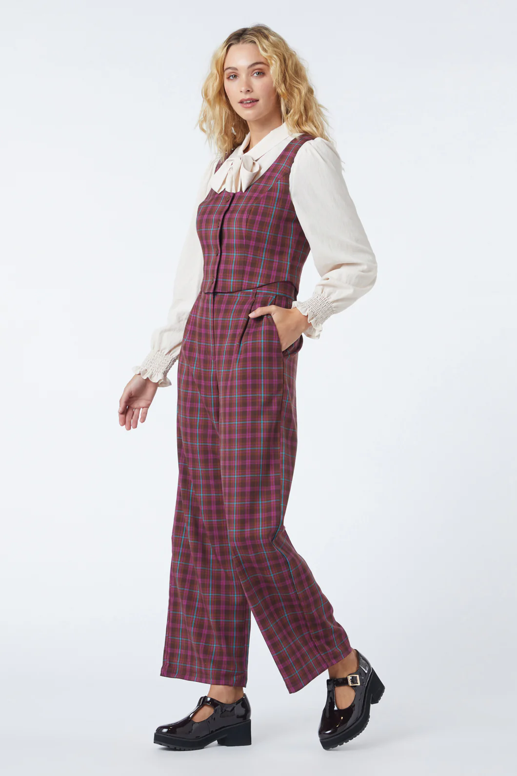 Ginger Check Vest - Image 3