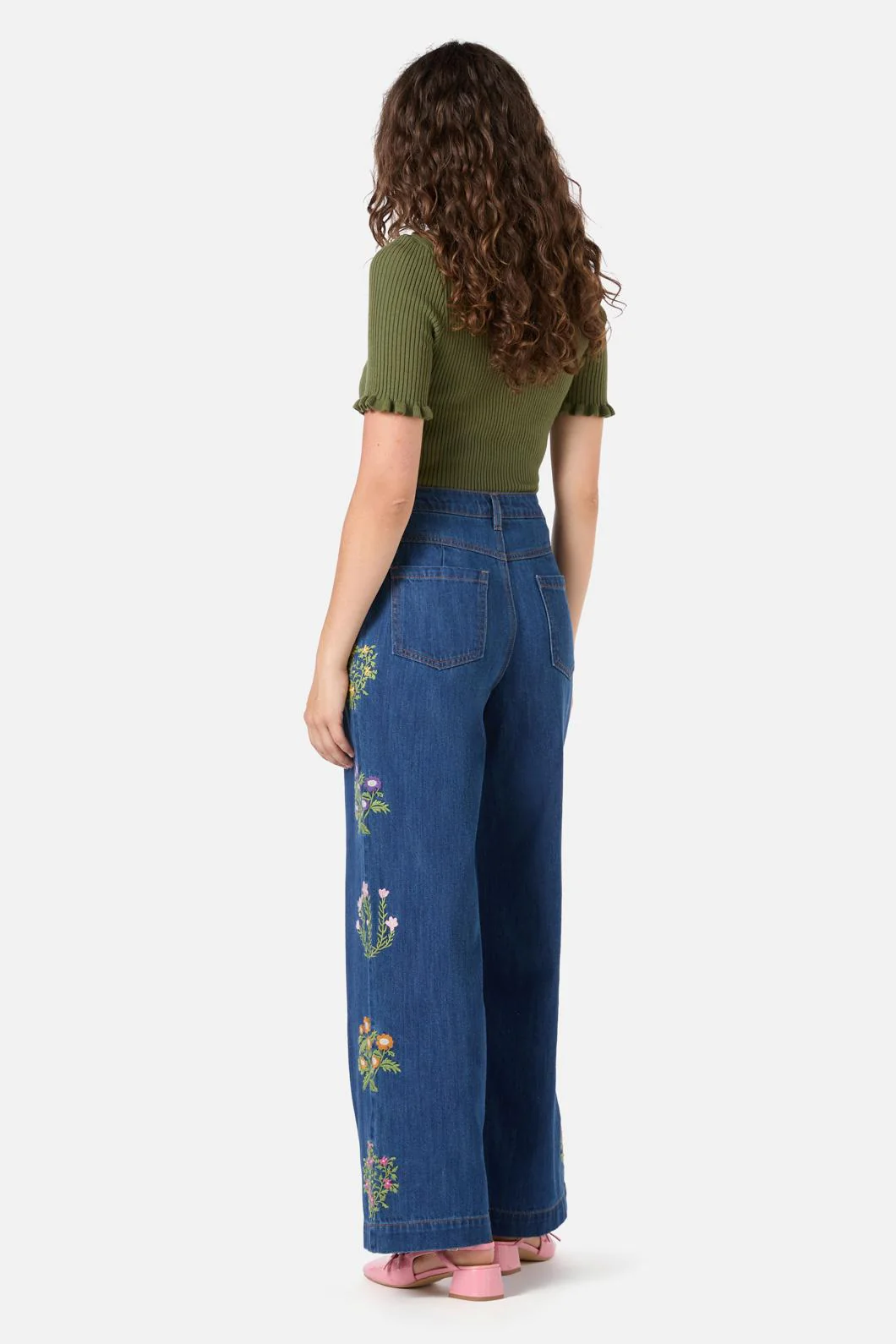 Lattice Embroidered Jean - Image 4