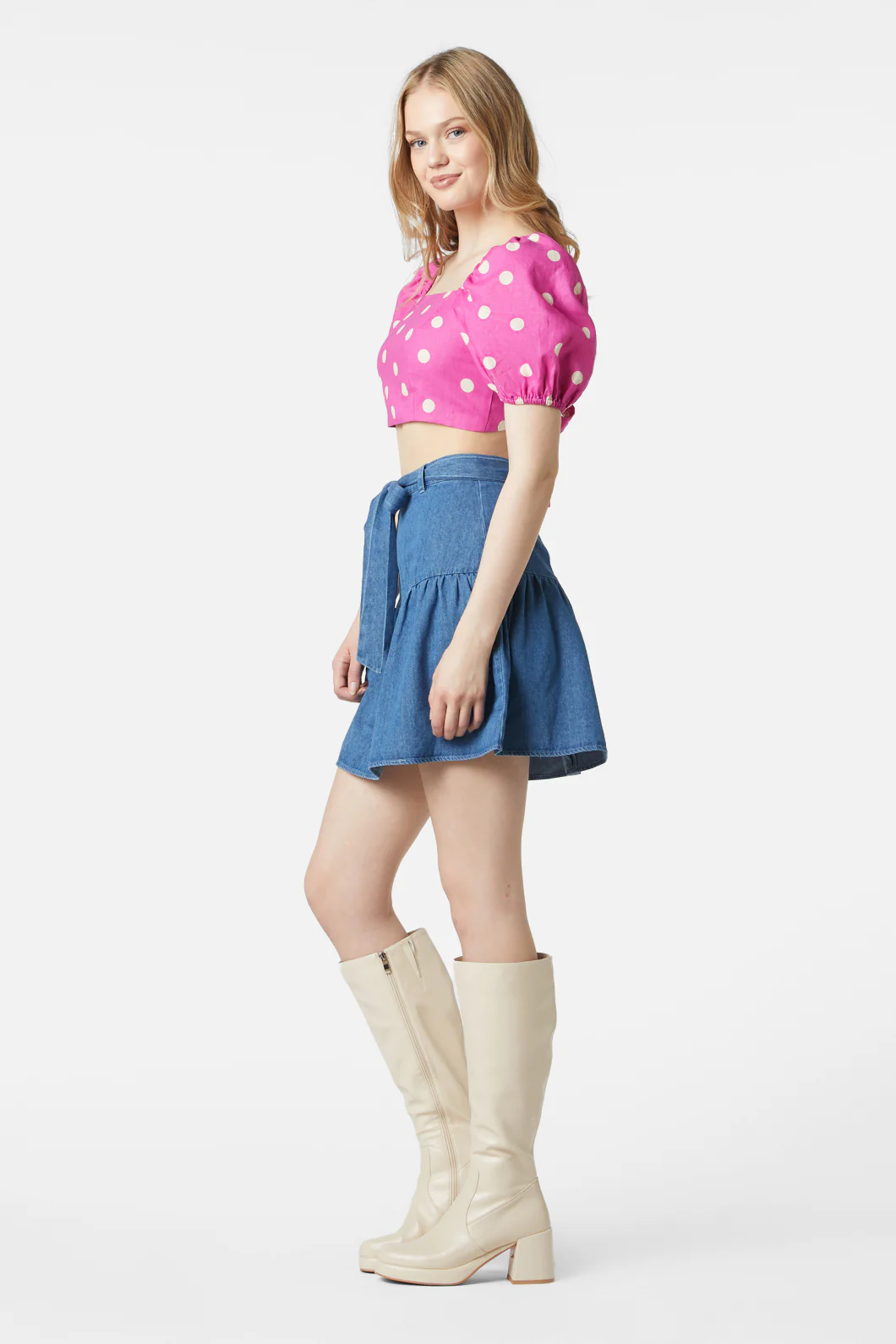 Lucy Polka Dot Crop Top - Image 3