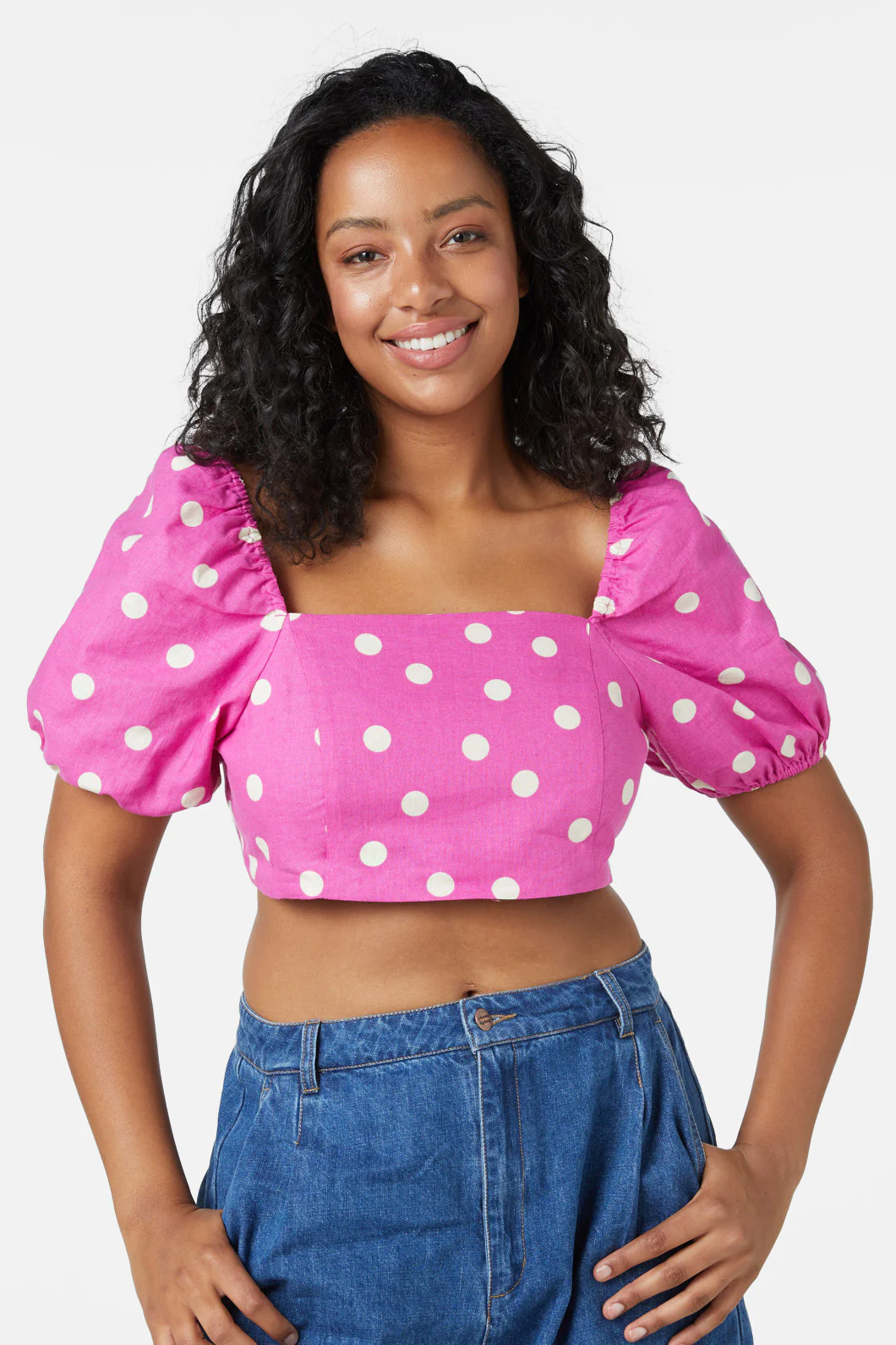 Lucy Polka Dot Crop Top - Image 6