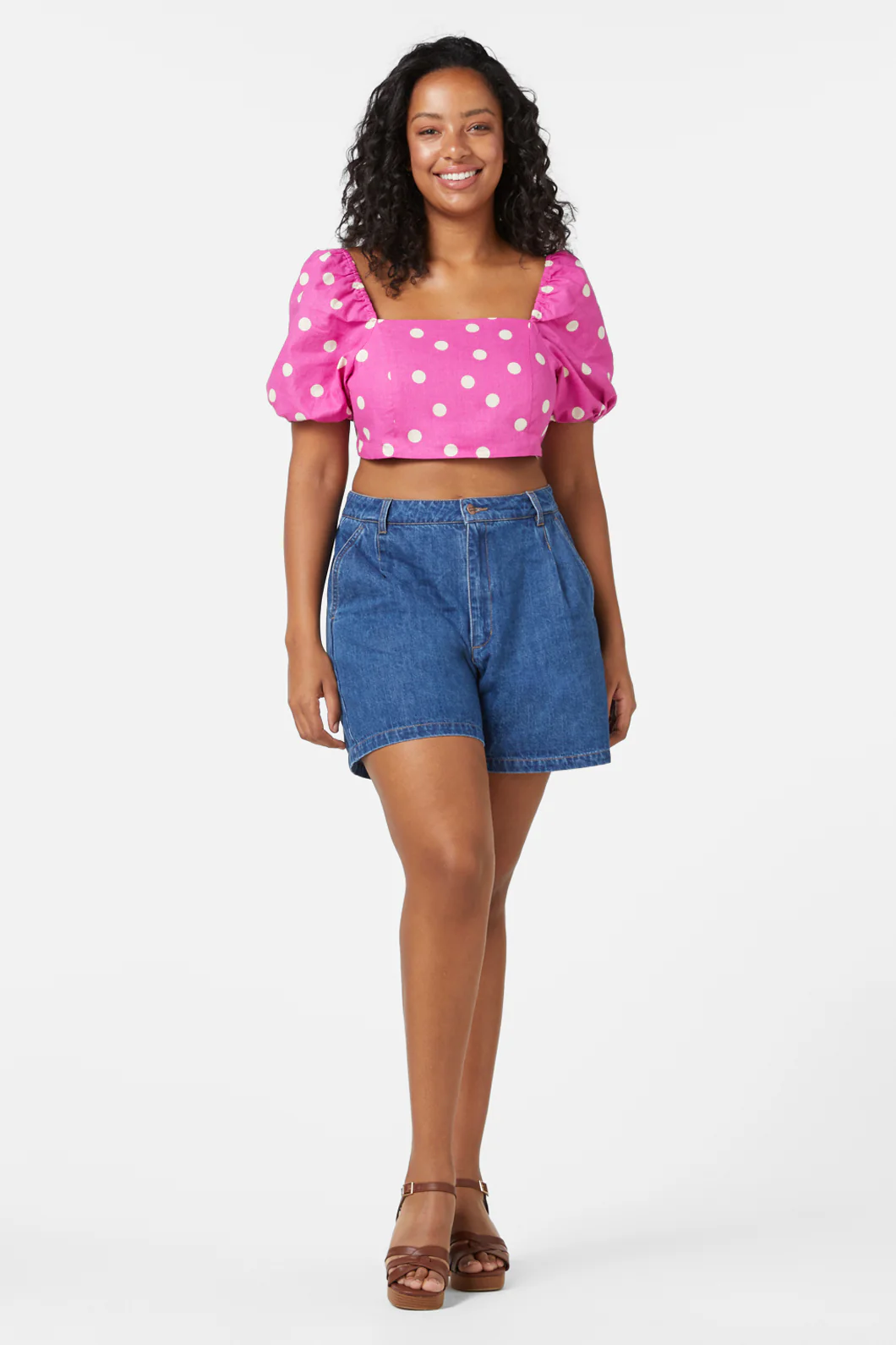 Lucy Polka Dot Crop Top - Image 7