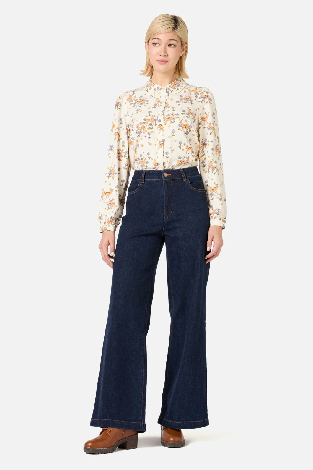Meadow Deer Long Sleeve Blouse - Image 3