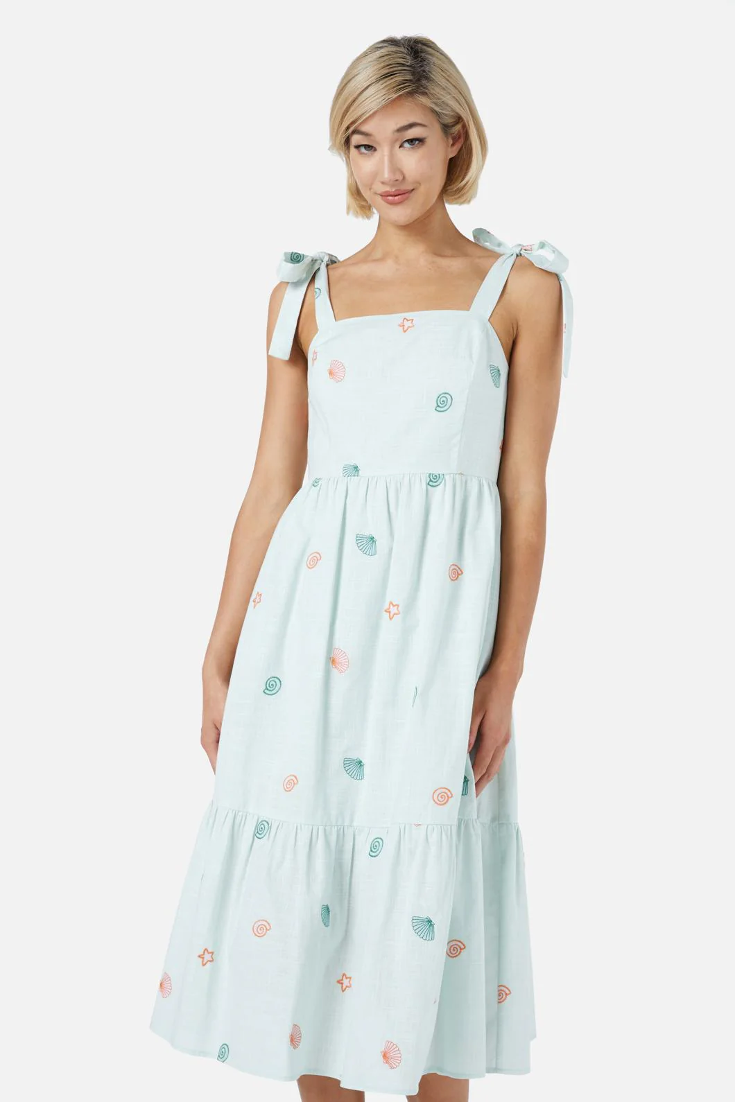Shells Emb Midi Dress - Image 2