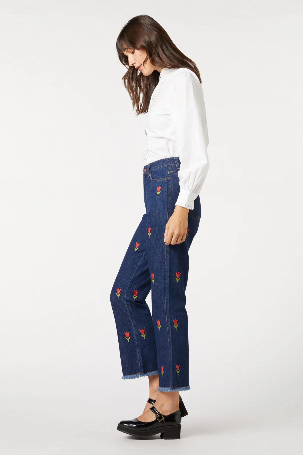 Tulip Embroidered Jean - Image 3